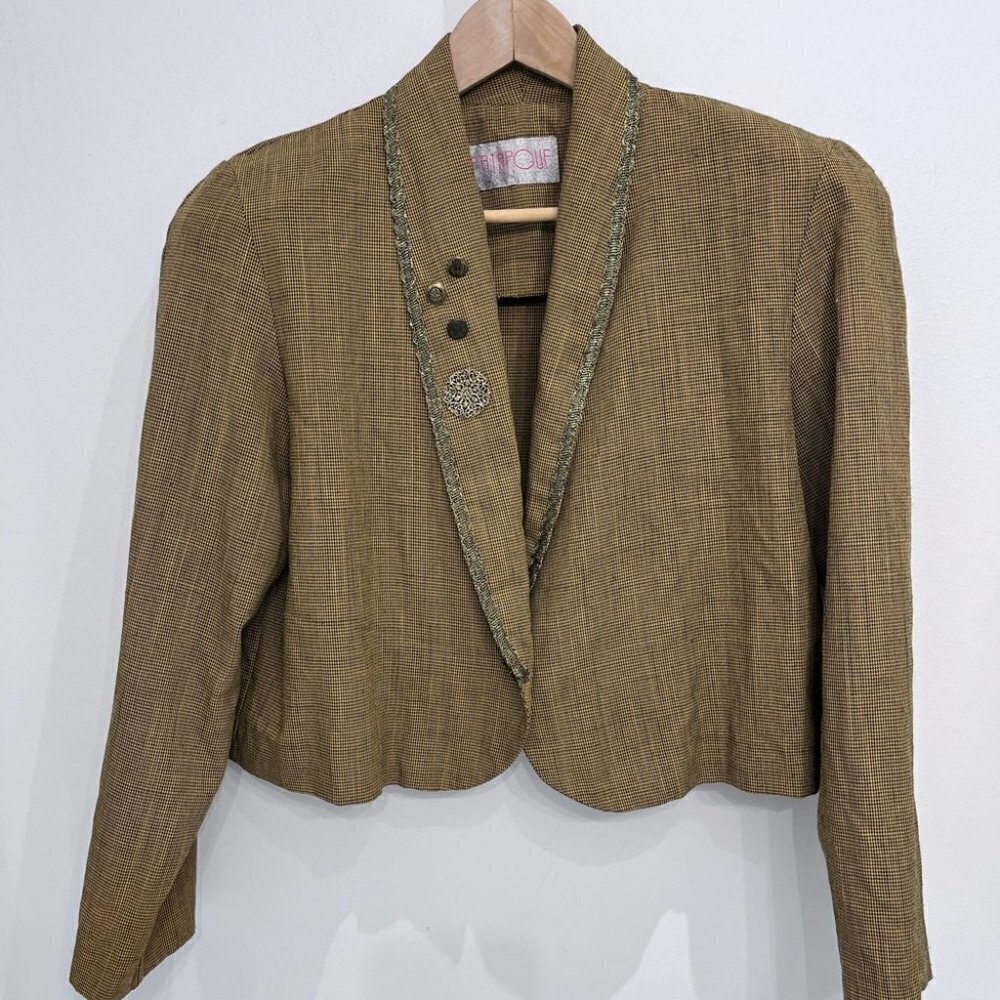 Patapouf Crop Long Sleeve Blazer Size 11